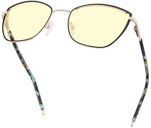 Image of GUNNAR Womens Computer Glasses - Erika Indigo Gold Amber Lens - Blue Light Blocking Anti Glare