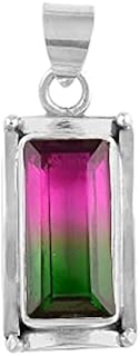 Designer Watermelon Tourmaline Quartz Ring In 925 Sterling Silver, Artisan Ring, Silver Jewelry, Designer Ring, Handmade Ring, Gift for Her (Pendant)