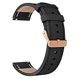 WalkerFit Correa de piel para reloj de pulsera, 22 mm, 20 mm, correa de piel de repuesto, cierre rápido, elegante correa de repuesto para Samsung Galaxy Watch/Huawei Watch/Garmin/Fossil, 20mm