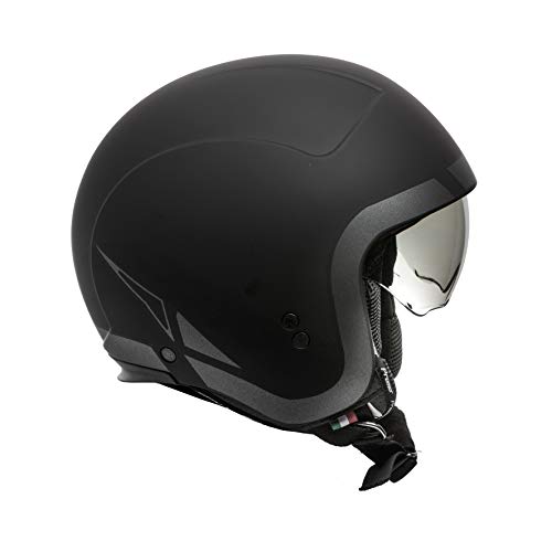 Casco Moto Premier Rocker Ln9Bm, Nero/Grigio, Xl