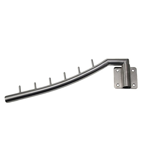 StarForest Folding Wall Mounted Clothes Hanger Rack Clothes Hook Stainless Steel with Swing