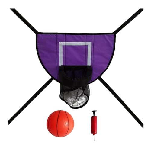 Pegciuho Portable Basketball Hoop for Trampoline - Easy Setup for All Ages, with a ball