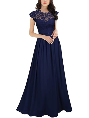 Miusol Women's Formal Floral Lace Evening Party Maxi Dress