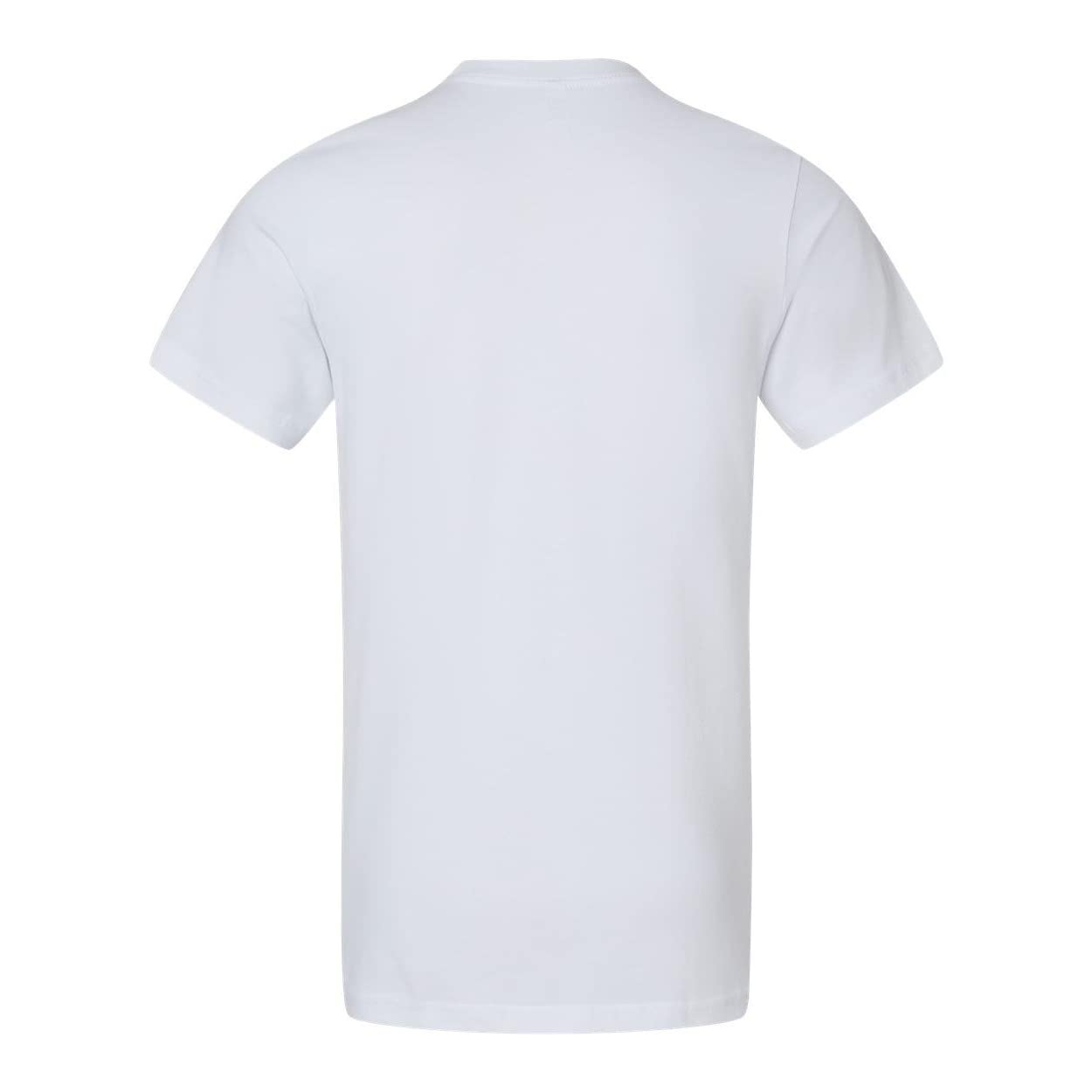 Bella+Canvas 3001USA - unisex koszulka z krótkim rękawem Made in USA z okrągłym dekoltem - biała -