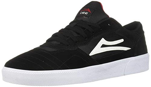 Lakai Men's Cambridge, Black/White Suede, 10.5 M US