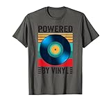 Powered By Vinyl Record Retro Vintage Apparel