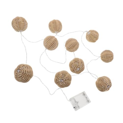Guirnalda de luces LED Yardwe: iluminación de ratán con construcción estable para terrazas