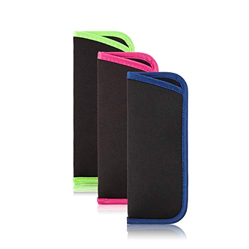 Image of TRIUMPH VISION 3 Pack Reading Glasses Pouch Soft Case Eyeglass Sleeve Slim | Alternative to Bulky Case in bag, Lightweight Lined Padded Protect Optical lens Slip in, Cute Pattern Portable for Daily Use