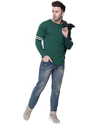 Image of Farbot Men's Regular Fit T-Shirt (FAR 005 S Green Small)