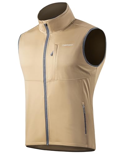 Haimont Men's Lightweight Outerwear Vest Windproof Sleeveless Jacket with Zip Pockets for Golf Hiking Running
