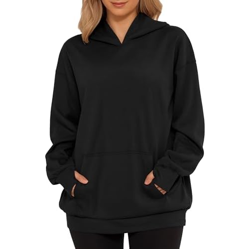 MANGOPOP Womens Hoodies Oversized Sweatshirts Long Sleeve Sweaters Pullover Winter Outfits for Women with Pocket