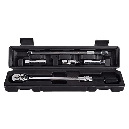 KLKVTGWGZK 5pcs 3/8 Inch 5-60Nm Adjustable Torque Wrench Set Bike Car Fixing Tool Accurate Repairing Spanner Kit Hand Tool Wrench