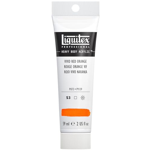 Image of Liquitex Professional Heavy Body Acrylic Paint 2-oz tube, Vivid Red Orange