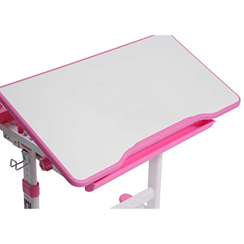 CONJUNTO MESA E CADEIRA INFANTIL COM AJUSTE DE ALTURA E ANGULAÇÃO E ESTOJO EMBUTIDO – PCYES, PLMCMI0