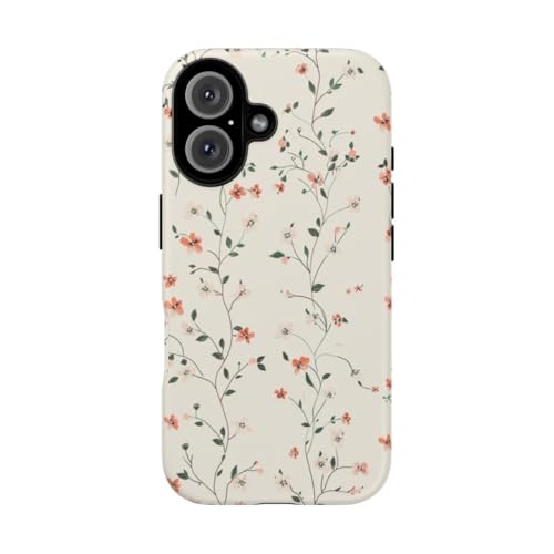 Coque rigide iPhone 16 fleurie mate pour sublimer votre style