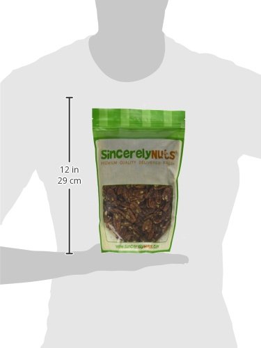 Sincerely Nuts - Raw Pecans (No Shell) | One Lb. Bag | Shelled Whole Pecan | Delicious Healthy Snack Food | For Baking, Snacking and Dessert Treats | Gluten Free and Kosher | Fresh Resealable Bag