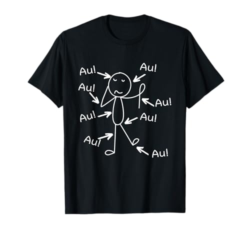 Lustig Älter werden Alter Mann Alte Frau Aua Au Geburtstag T-Shirt