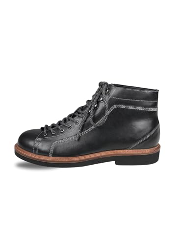 Image of Ezok 4001 Men's Leather Lace-Up Boots | Comfortable Ankle Boots | Lightweight Anti-Slip Casual Boots for Everyday Wear
