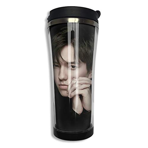 Taza de viaje Dimash Kudaibergen de 420 ml – doble pared aislada al vacío de acero inoxidable | Vaso reutilizable para…