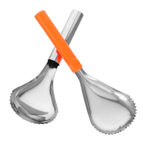 Cabilock 2pcs Stainless Steel Pumpkin Pulp Remover Tool with Serrated Edge for Efficient Fruit Coring and Vegetable Separation the Kitchen