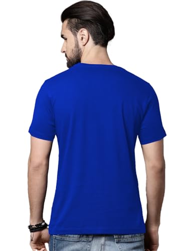 Image of LEOTUDE Men's Regular Fit Half Sleeve Round Neck Cottonblend Tshirt (Color Black)
