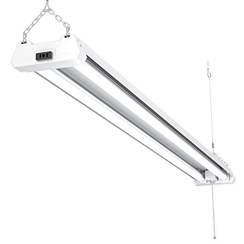 Sunco Lighting LED Utility Shop Light, 4 FT, Linkable Integrated Fixture, 40W=260W, 5000K