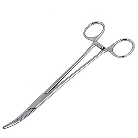 WUWYOUWL Hemostat Forceps, Stainless Steel Dog Cat Pet Scissors Ear Hair Clamp Fishing Scissors Tools (12.5cm Bent) Cover