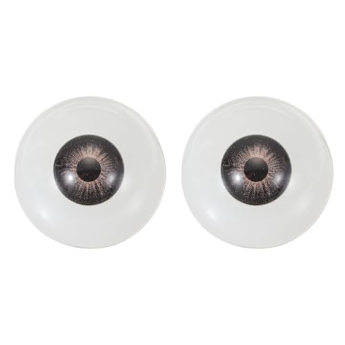 Yeux de poupée acrylique 32mm PATIKIL marron pour loisirs créatifs et masques d'Halloween