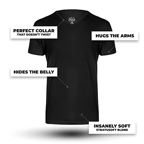 Fresh Clean Threads Men's T-Shirts V Neck Premium Basic Short Sleeve Tees - Fitted Style, Ultra Soft, Tag-Free Comfort2
