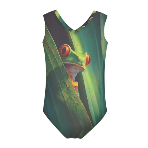 Image of Girls Fashion Print One Piece Swimsuit Bathing Suit Gymnastic Leotard for Kids, 5-14 Years