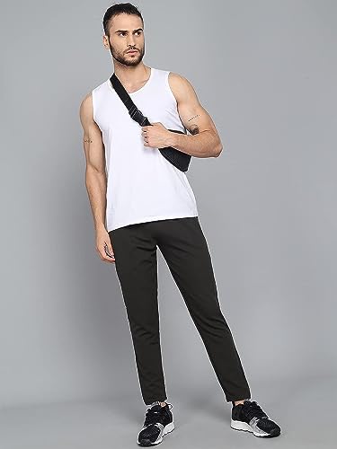 Image of Polyester Men's Joggers Regular Fit Stretchable Track Pant | Stylish Pajamas for Gym, Yoga and Running | Pack of 1 | Stretchable & Light Weight Jogger | Track Pants for Men