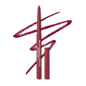 Revlon Colorstay Lip Liner Makeup with Built-In Sharpener, Longwear Rich Colors, Smooth Application, 670 Wine, 0.01 oz