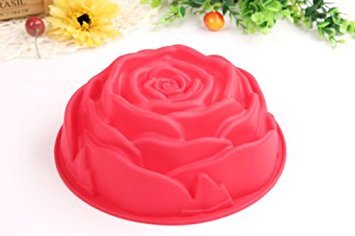 Allforhome Big Rose Silicone Cake Baking Molds Cake Pans Pizza Molds Bread Loaf Pan Tray Cake Making Baking Bakeware Molds Mould #TOP1