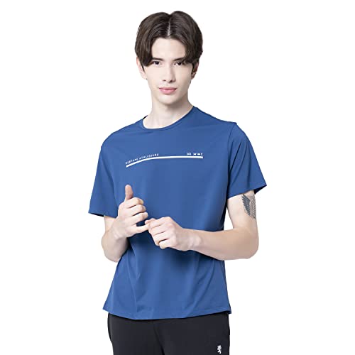 Red Tape Men's Blue Graphic Print Activewear T-Shirt - RHP1184-L