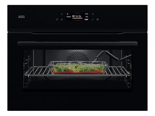 AEG NKK8N621B MealAssist Kompaktbackofen mit Mikrowelle Schwarz