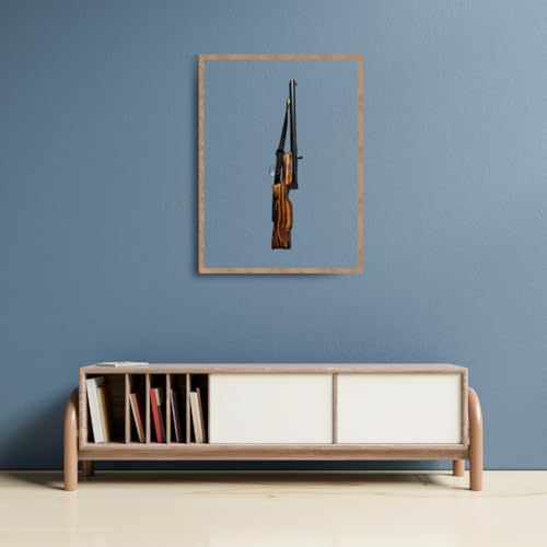 Image of VudRtyst 23 Inch Wooden Decoration Toy Gun Rack Wall Mount,Wooden Rifle Wall Mount Holder,Home Decor Display Showpiece Gun,Vintage Gun For Home Decor Only,Safe As Gifts For Men(23 Inch)