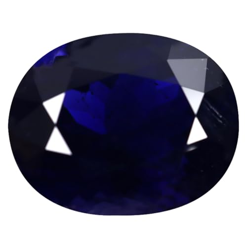 Iolite bleu naturel 13x10mm pierre fine ovale pour création de bijou