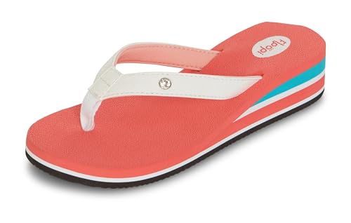 Image of Floopi High Heel Wedge Sandals for Women-Comfort Yoga Mat Footbed for Support, Flip Flop Thong Platforms for Summer