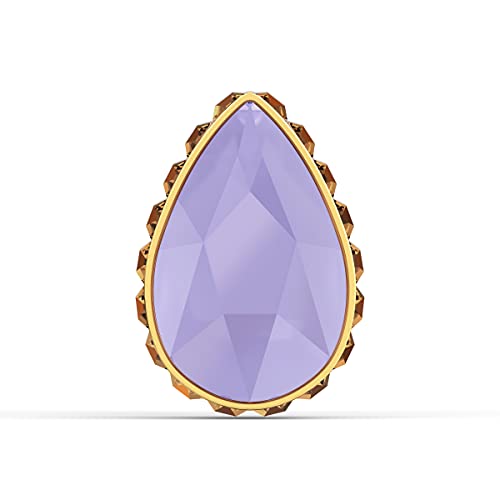 SWAROVSKI Chroma Single Pierced Earring, Lilac Drop-Cut Single Stud with Red Crystal Pavé with a Gold-Tone Finish Setting, Part of Swarovski Orbita Collection2