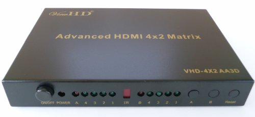 ViewHD 3D HDMI 4x2 Matrix with HiFi SPDIF Audio Output