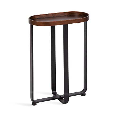 Kate and Laurel Zabel Capsule Narrow Metal Side Table; 17 x 9 x 24; Bronze and Black; Transitional...
