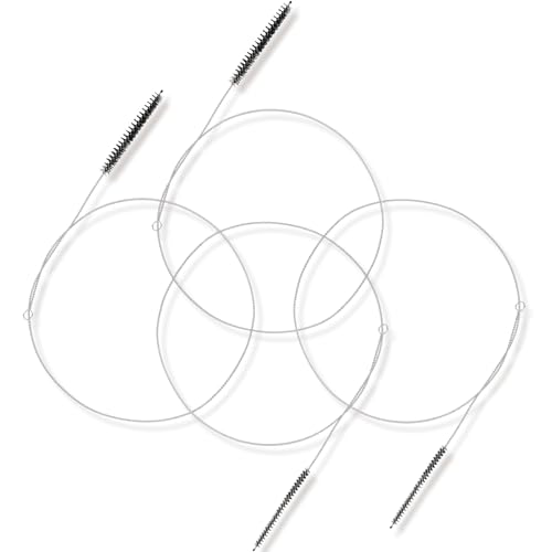 Gjinxi 4 pcs Schlauchbürste 100cm Extra Lange Reinigungsbürste Nylon Milchschlauchbürste Dünn Flaschenbürste Bürste Rohrbürste für Strohhalmrohr,Schlauch,Flaschen,Kühlschrankablauf Strohhalm Bürste B