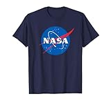 Camiseta con Licencia de la NASA con Logotipo de la NASA, Idea de Regalo para fanáticos del Espacio Camiseta, Hombre, Azul Marino, S
