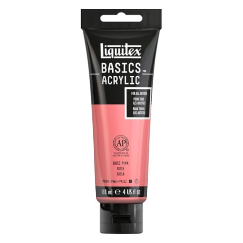 Liquitex 8870078 Basics Acrylfarbe Pink – 118ml Tube, lichtecht, mittlere Viskosität, seidenglänzend, monopigmentiert, Archivqualität Liquitex 8870078 Basics Acrylfarbe Pink – 118ml Tube, lichtecht, mittlere Viskosität, seidenglänzend, monopigmentiert, Archivqualität