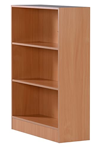 Image of DeckUp Muvo 3-Shelf Engineered Wood Book Shelf and Display Unit (Bavarian Beech, Matte Finish)
