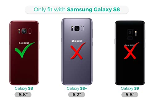 Coque Samsung Galaxy S8 marbre bleu sarcelle imprimé fin rigide