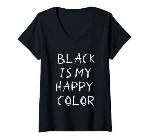 Donna Black Is My Happy Color T- shirt Emo Goth