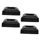 Alipis 4 Stück Teiliges Kunststoff Vierkantrohr Endkappen Split Fußabdeckung Wetterbeständig Schutz für Pfosten Terrassendielen und Geländer Einfache Montage Dekorative Rohrabdeckungen