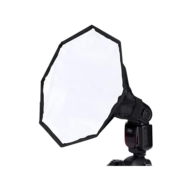 Fotostudio Softbox, Tragbarer Universal Flash Flashlight Softbox, Externes Speedlite Diffusor Softbox mit 30cm Durchmesser, Gute für Fotografen mit einfache Installation – Bild 8