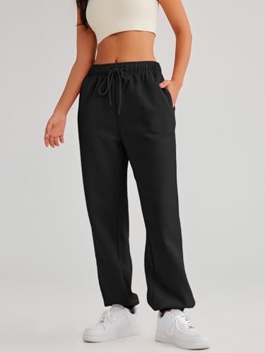 AUTOMET Women's Casual Baggy Fleece Sweatpants2